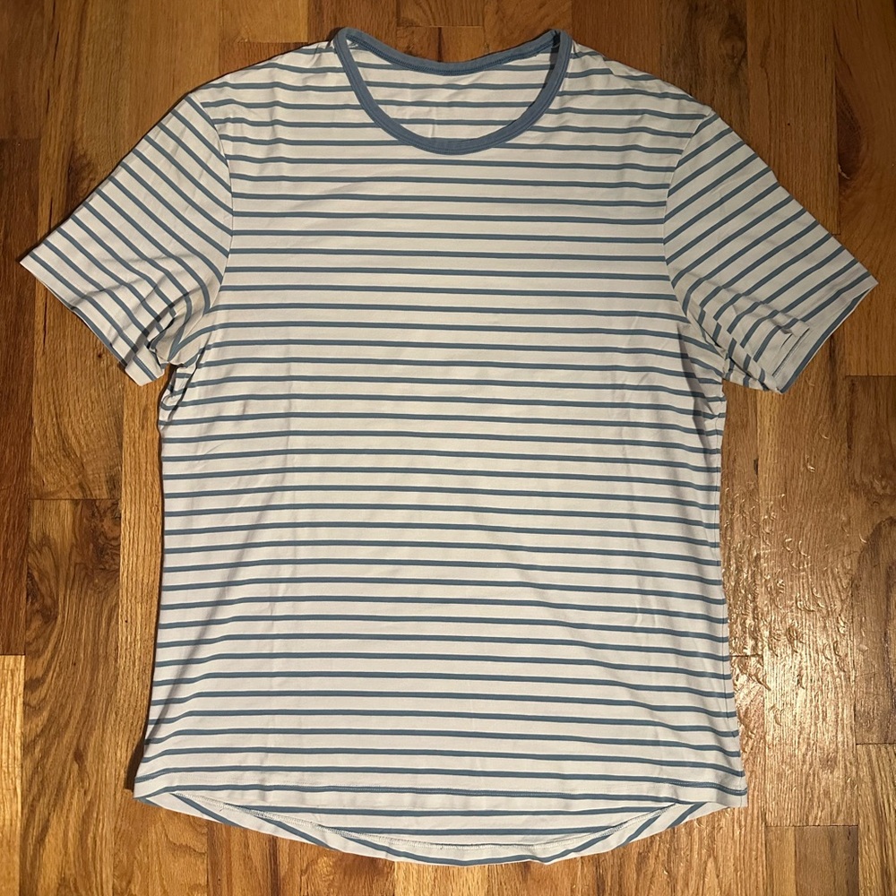 Lululemon Five Year Basic Blue Striped Men's Shirt
